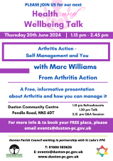 Health & Wellbeing Talk - Arthritis Action